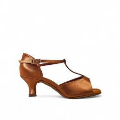 Finias Classic 5R barna szatén latin tánccipő