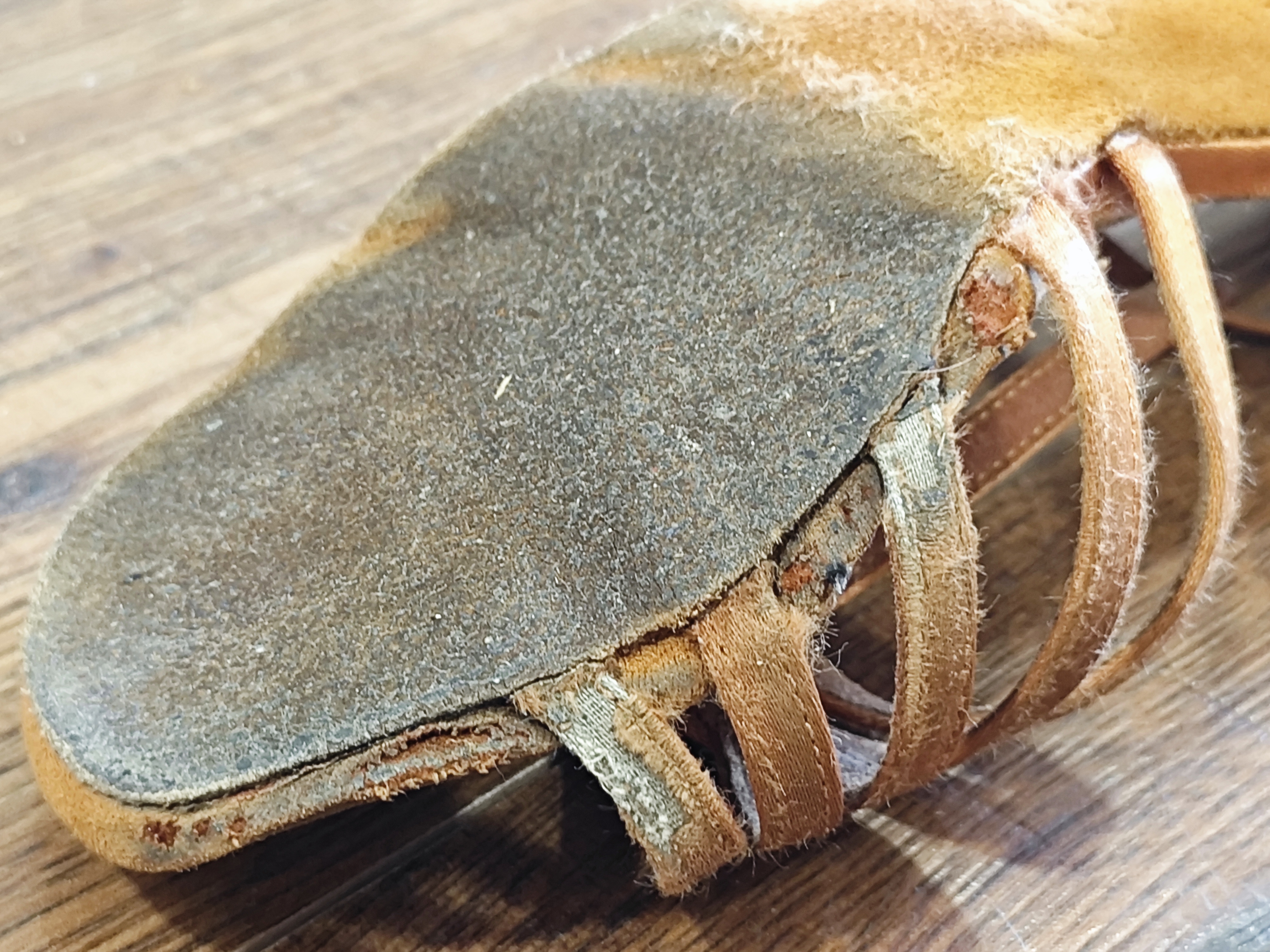 Elkopott tánccipő talp – cserére érett állapot